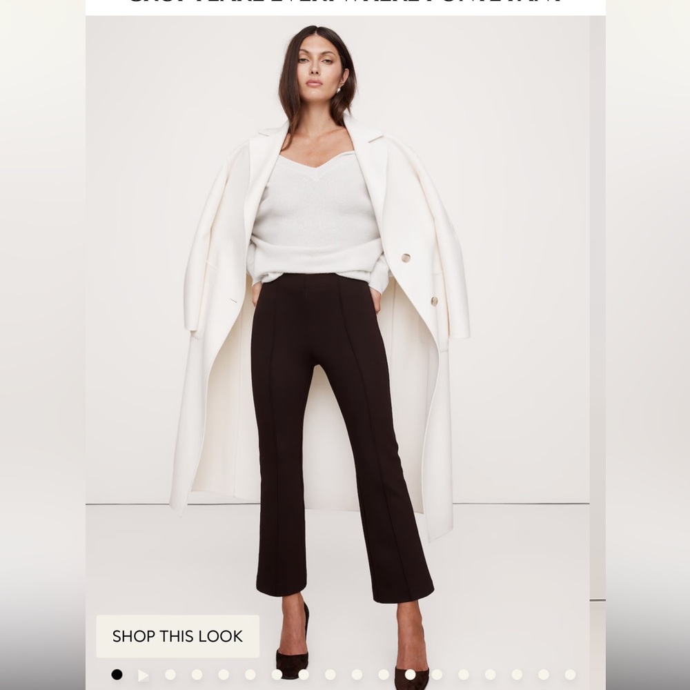 Banana Republic Crop Flare Everywhere Women's Pants- Brown